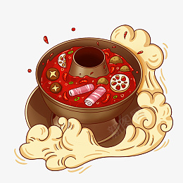 火锅冬天手绘国潮psd免抠素材_88icon https://88icon.com 火锅 冬天 手绘 国潮