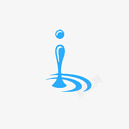 水滴图表水滴滴落水中波浪效果图标