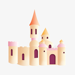 微立体彩色城堡素材