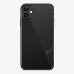 刘海屏手机苹果手机iPhone11背面黑色高清图片