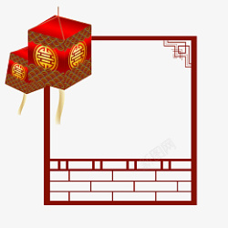 中国风灯笼古风装饰PNG透明免抠素材素材