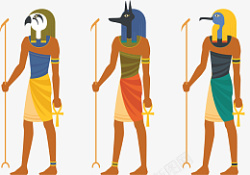 古埃及动物头像人物素材
