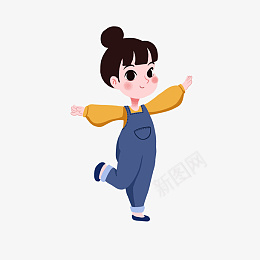 手绘卡通跳舞的小女孩png免抠素材_88icon https://88icon.com 手绘卡通 健美操 小女孩 体操 卡通 手绘 舞蹈 跳舞