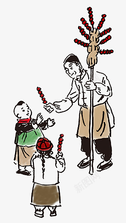 卖糖葫芦的老人古图png免抠素材_88icon https://88icon.com 卖糖葫芦 糖葫芦 老人 古图 传统人物