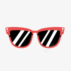 潮墨镜卡通Q版红框个性洋气眼镜高清图片