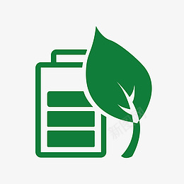 绿色的书签节能省电绿色高效图标