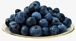 蓝莓水果盘子素材