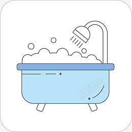 洗澡浴盆泡泡卡通png免抠素材_88icon https://88icon.com 洗澡 浴盆 泡泡 卡通