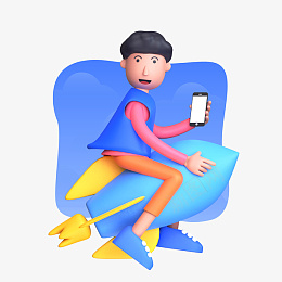 C4D男孩坐火箭png免抠素材_88icon https://88icon.com C4D 男孩 坐火箭 3D 手机