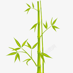 卡通竹子植物矢量图5素材