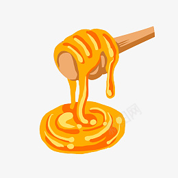 手绘美味蜂蜜画布png免抠素材_88icon https://88icon.com 甜品点心 营养食品 食物原料 餐饮美食 蜂产品 蜂王浆 糖浆 蜂蜜 蜜糖 食品