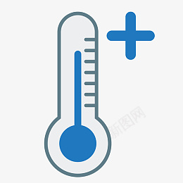 体温计矢量图六级疼痛等级图标图标