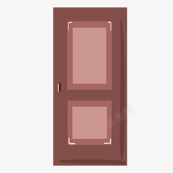 一扇门一扇实木门家具插图高清图片