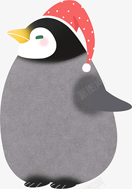 企鹅侧面滑行圣诞帽png免抠素材_88icon https://88icon.com 企鹅 侧面 滑行 圣诞帽