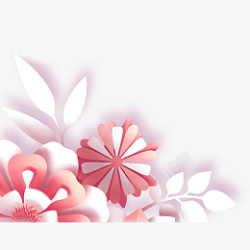 粉色花的素材手绘素材