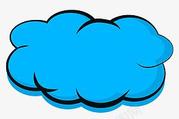 青蓝色云朵气泡对话框png免抠素材_88icon https://88icon.com 对话框 蓝色气泡 气泡对话框 云朵对话框