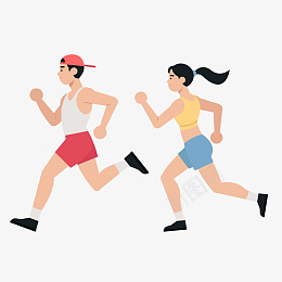运动健身跑步的人物素材png免抠素材_88icon https://88icon.com 可爱的人物 扁平化人物 跑步的人物 运动的人物 插画人物 人