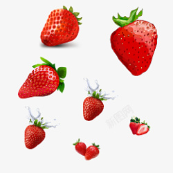 草莓实物拍图素材