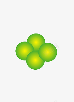 圆圈黄绿二色渐变圆圈元素图标