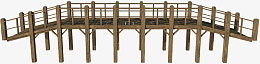 木夹木头桥木拱桥图标