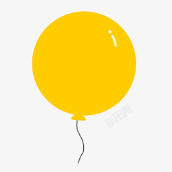 黄色气球气泡卡通素材素材