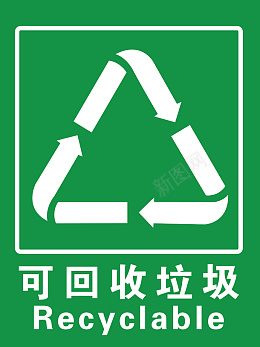 可回收垃圾标识png免抠素材_88icon https://88icon.com 垃圾桶贴纸 标识 垃圾桶 贴纸