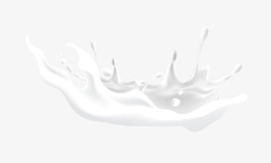 白色飞溅的牛奶插画素材