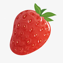 新鲜的草莓手绘插画懈素材