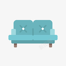 双人沙发卡通免扣素材png免抠素材_88icon https://88icon.com 木制家具 装修装饰 扁平化 棕色系 矢量图 图标 家具 家居 家私 插画 沙发