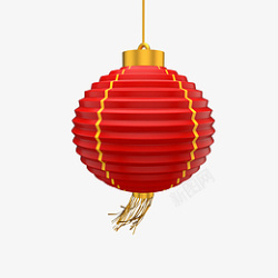 中国风红灯笼古风装饰PNG透明免抠素材素材