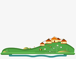 蒙古包建筑牛羊成群绿草地树木png免抠素材_88icon https://88icon.com 牛羊成群 米白色 绿草地 蒙古包 住所 建筑 放养 树木 绿色 群居 黄色