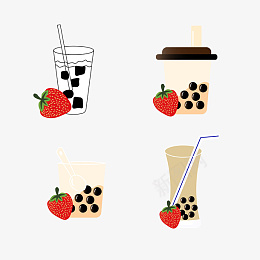 奶茶图标透明免抠矢量图标