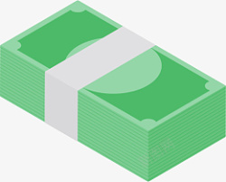 绿色钞票绿色一沓钞票高清图片