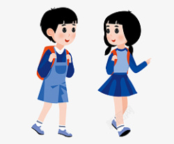 卡通小学生卡通小孩素材