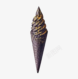 食用紫苏叶夏日甜筒冰淇淋图标