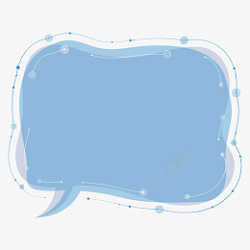 蓝色半透明科技对话框素材