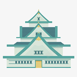 绿色塔楼天宫小屋ai免抠素材_88icon https://88icon.com 塔楼 建筑 手绘 卡通 绿色