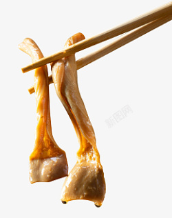 鸭货筷子夹食物鸭鸭肠素材