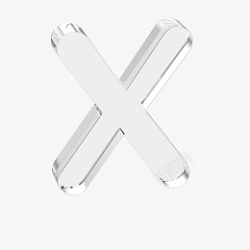 立体水晶透明字母xx素材