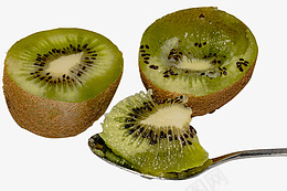 勺子挖猕猴桃psd免抠素材_88icon https://88icon.com 猕猴桃 免扣 水果 勺子