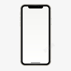 刘海屏手机苹果手机iPhone11白色正面高清图片
