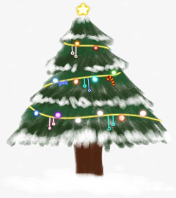 圣诞节可爱简单的圣诞树素材