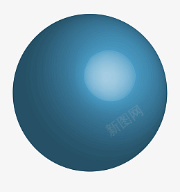 蓝色立体圆球png免抠素材_88icon https://88icon.com 立体球 圆球 蓝色球 3D球