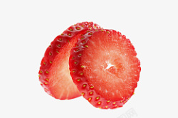 水果草莓两片实拍素材