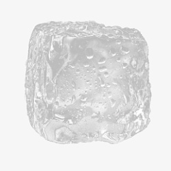 透明冰块一块饮品素材