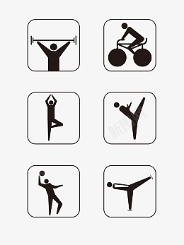 运动运动健身举重图标图标