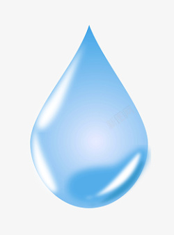 水滴形蓝色水珠插画卓素材