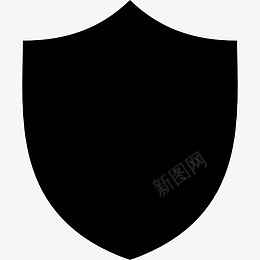 矢量防护盾盾牌安全黑色防护图标
