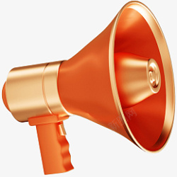 C4D橙色喇叭话筒电商商铺素材素材