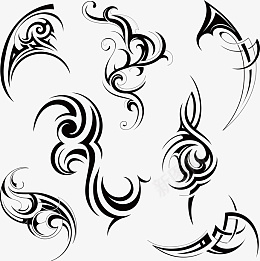 中科院logo精致黑色纹身刺青矢量素材图标